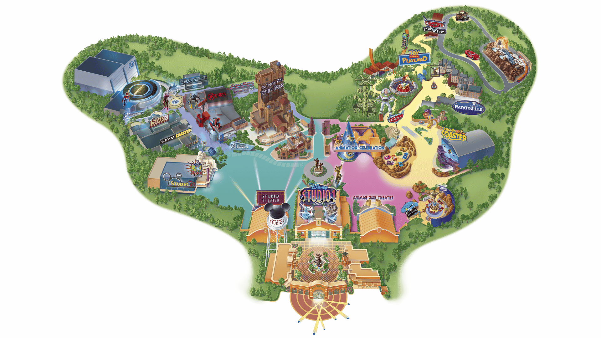 Walt Disney Studios Map